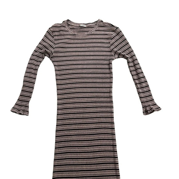 Revolve Monrow Ribbed Striped Knit 3/4 Sleeve Bodycon Midi Dress Women’s Size M - Picture 10 of 14